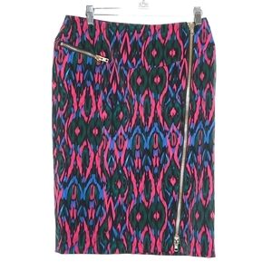 M MISSONI Abstract Zipper Pencil Skirt 42 NWT